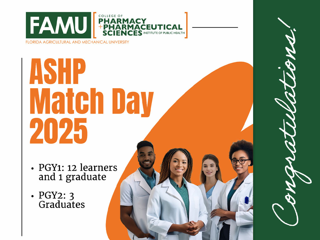 ASHP Match Day 2025 • PGY1: 12 l e a r n e r s and 1 graduate • PGY2: 3 G r a d u a t e s