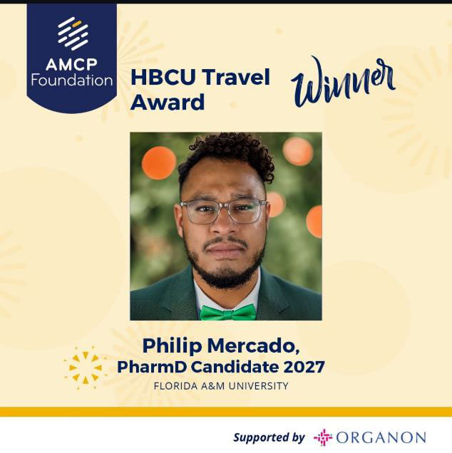 HBCU Travel Award Winner Image with Philip Mercado